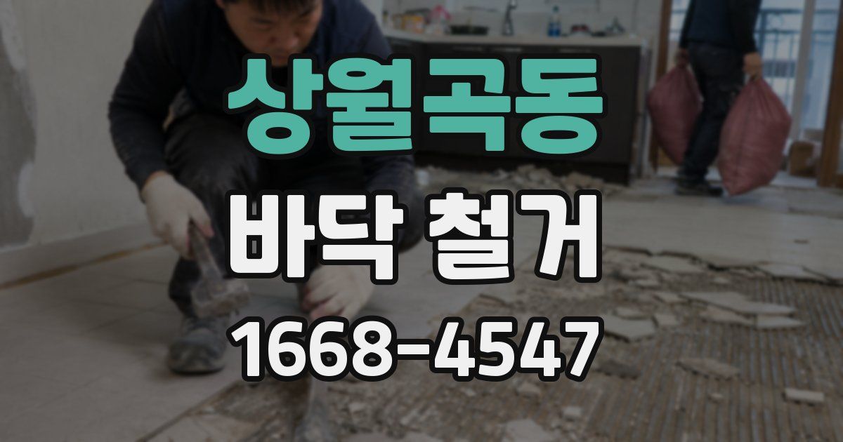 상월곡동 바닥 철거