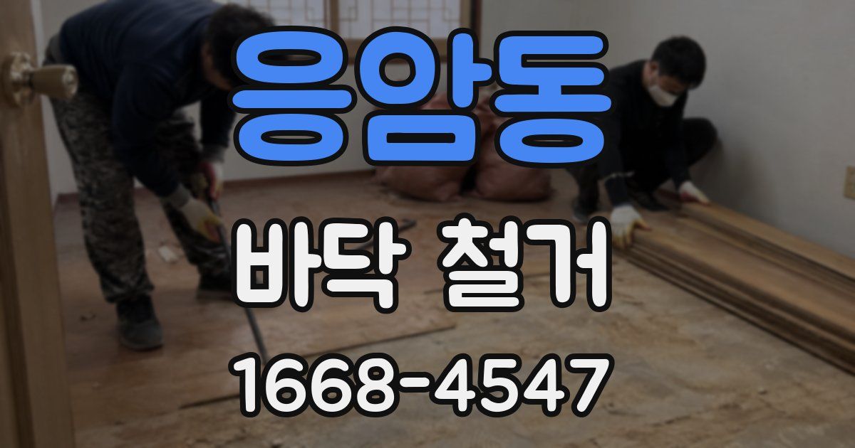응암동 바닥 철거