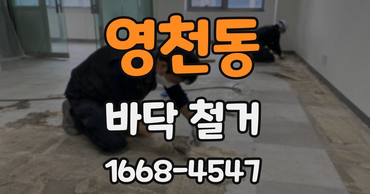 영천동 바닥 철거