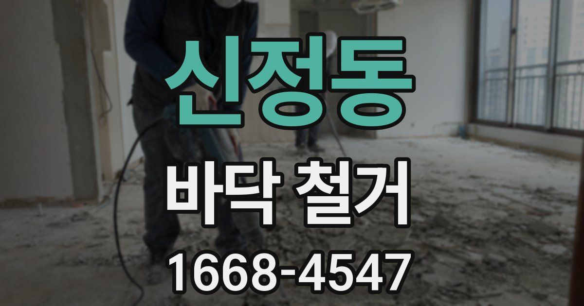 신정동 바닥 철거