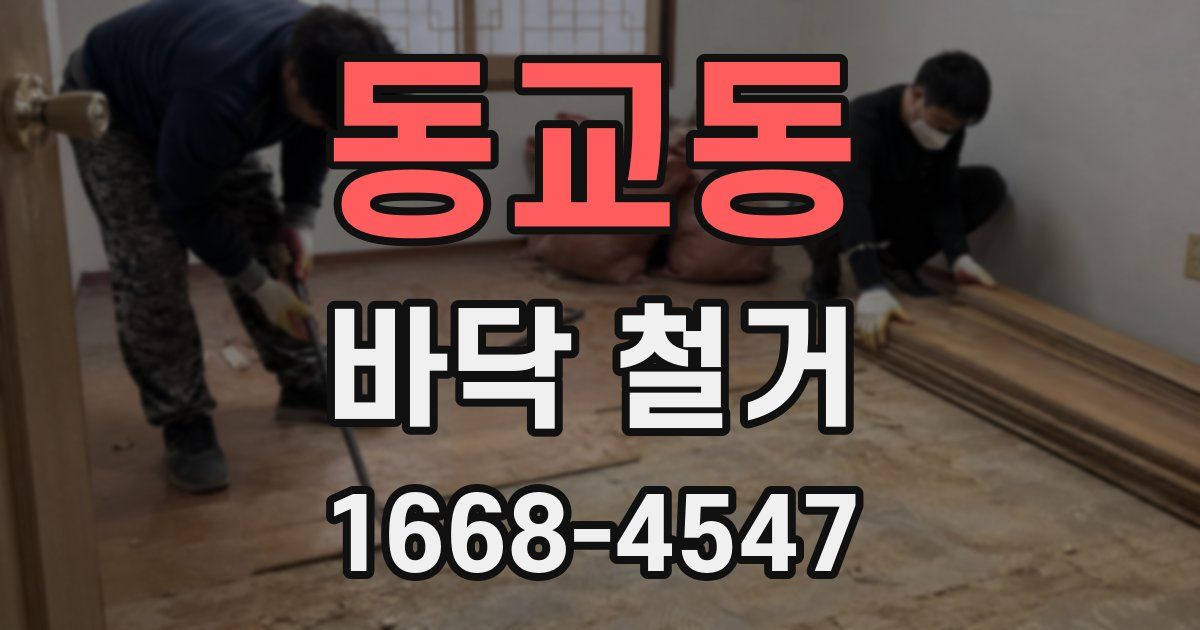 동교동 바닥 철거