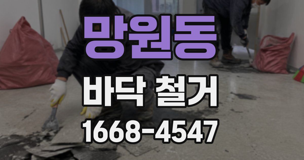 망원동 바닥 철거