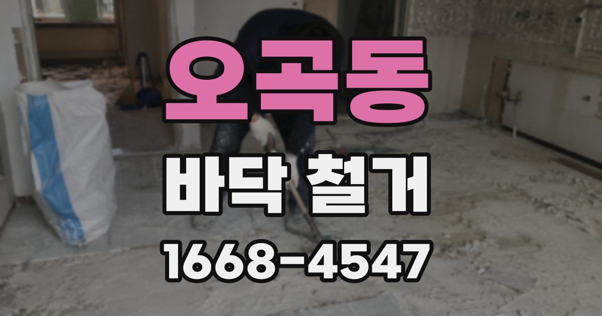 오곡동 바닥 철거
