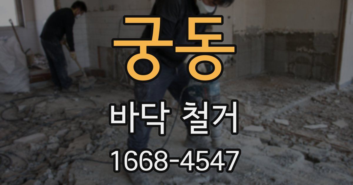궁동 바닥 철거