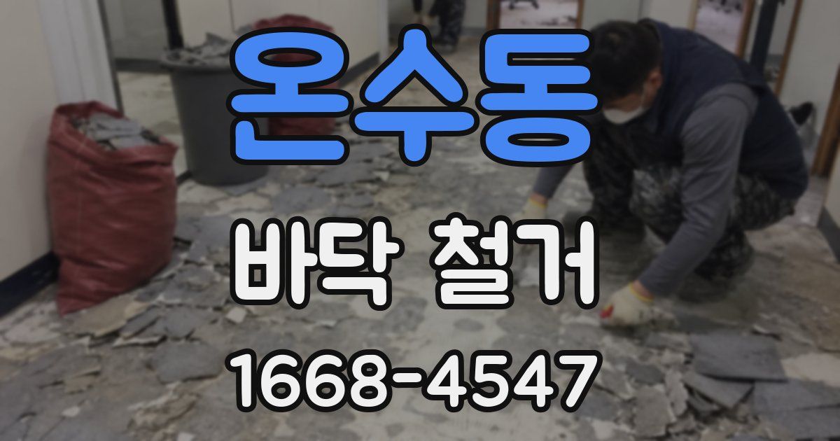 온수동 바닥 철거