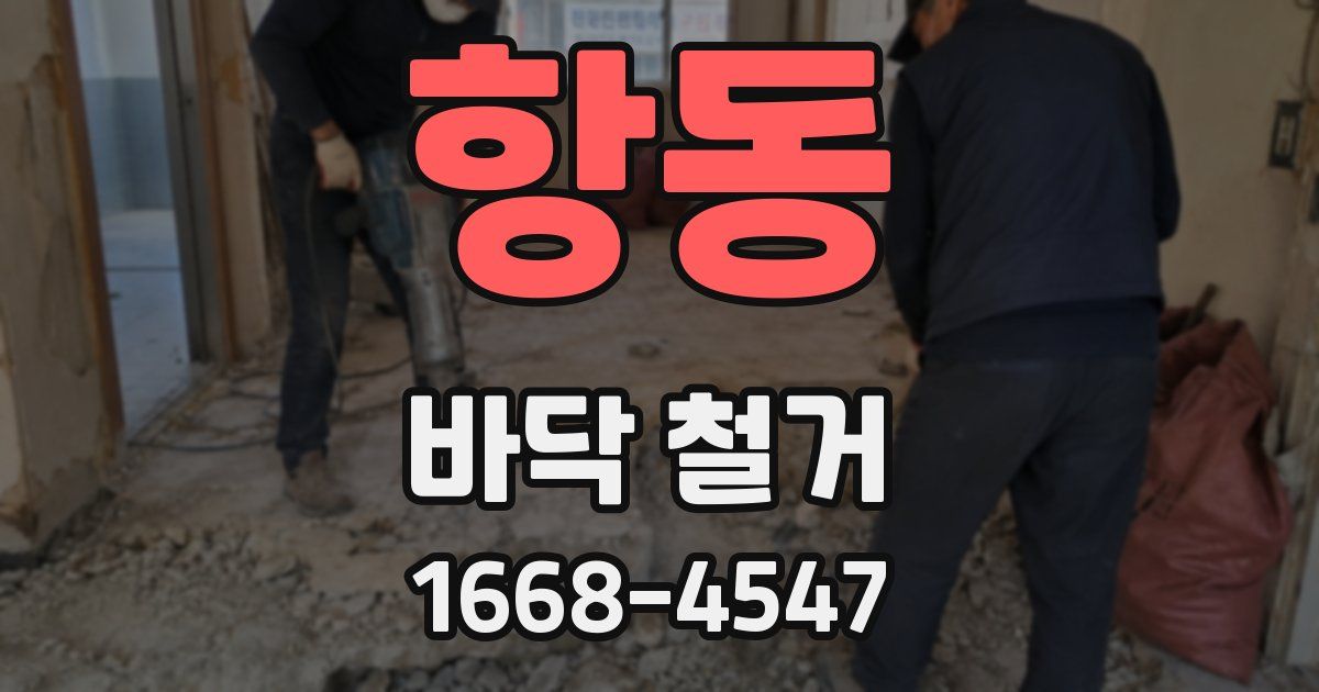 항동 바닥 철거