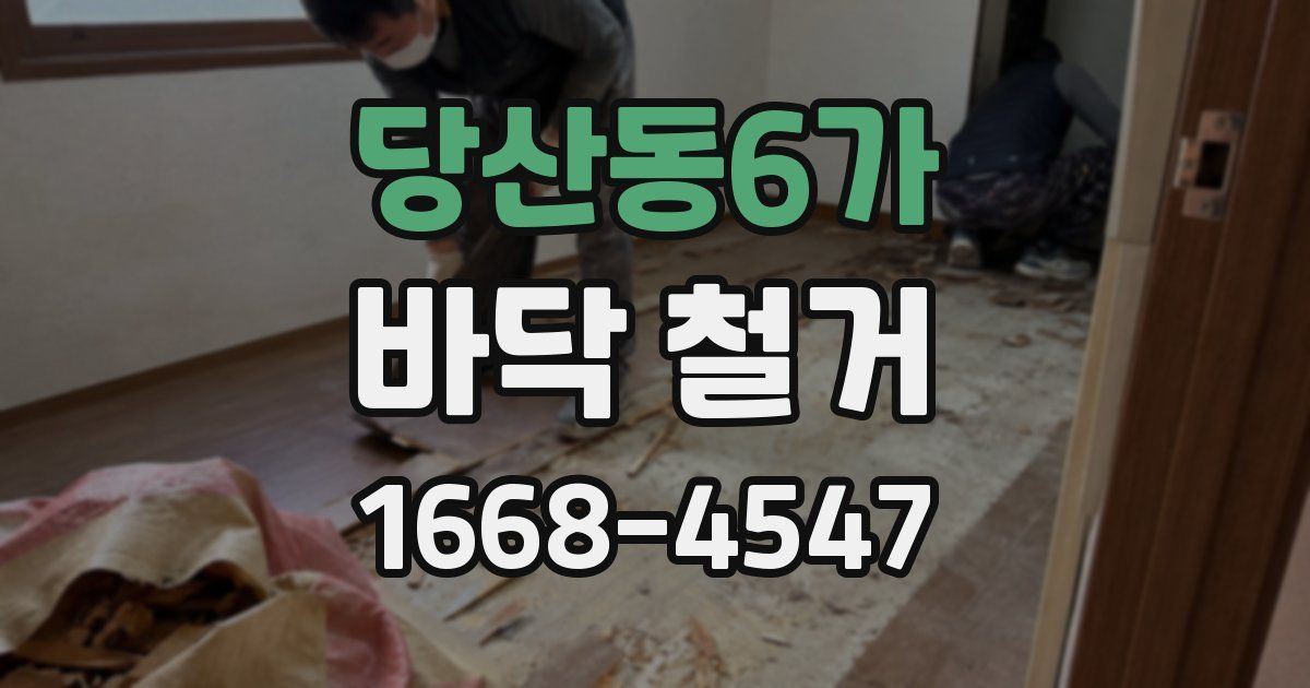 당산동6가 바닥 철거
