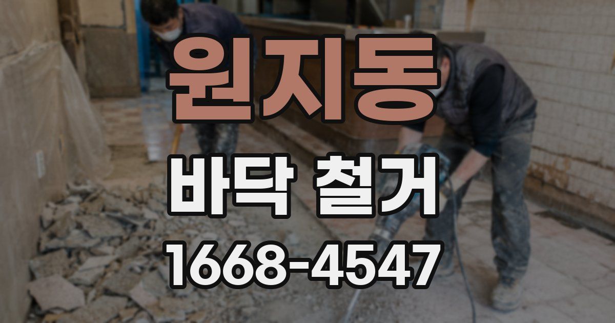 원지동 바닥 철거