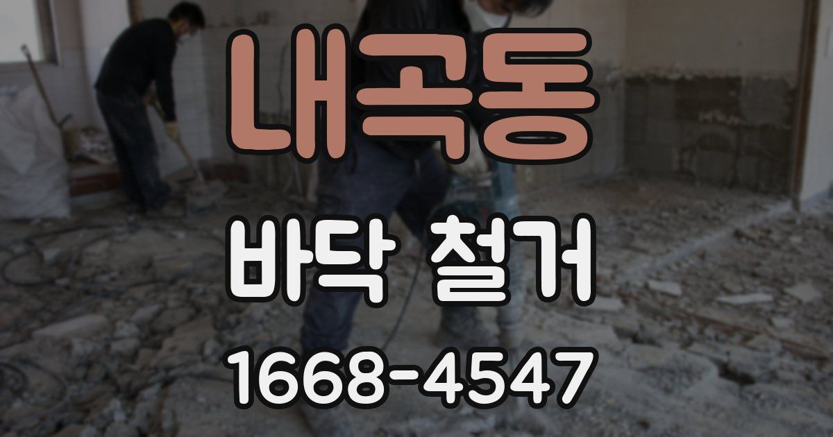내곡동 바닥 철거