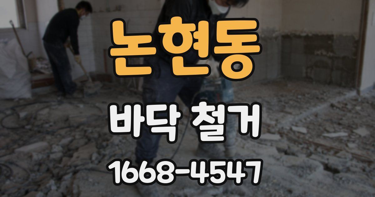 논현동 바닥 철거