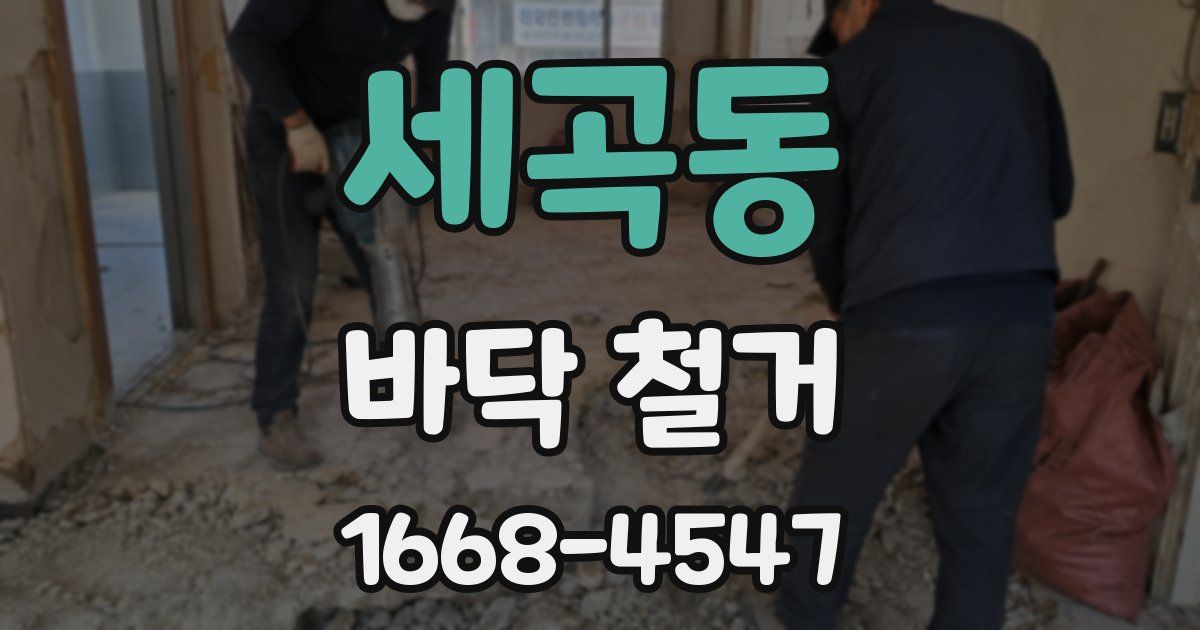 세곡동 바닥 철거