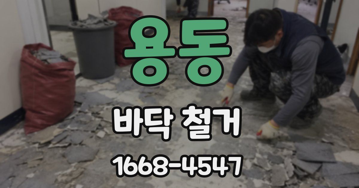 용동 바닥 철거
