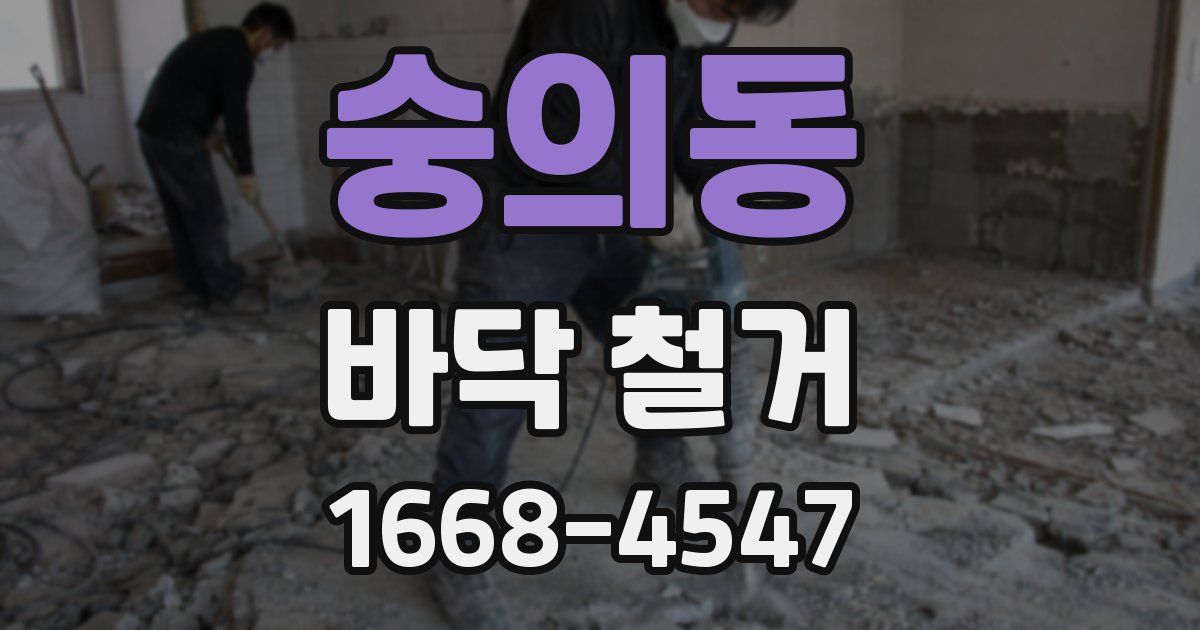 숭의동 바닥 철거