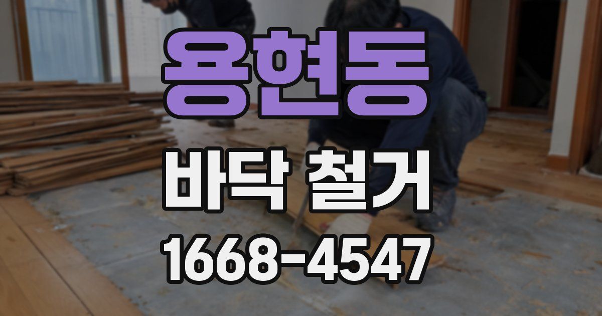 용현동 바닥 철거