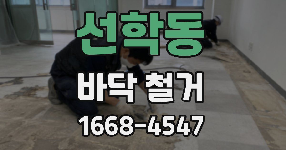 선학동 바닥 철거