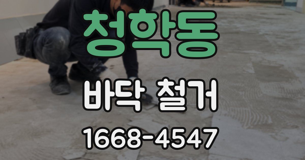 청학동 바닥 철거