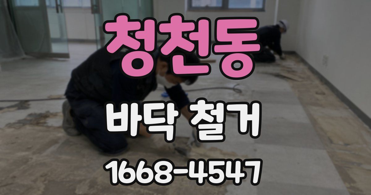 청천동 바닥 철거