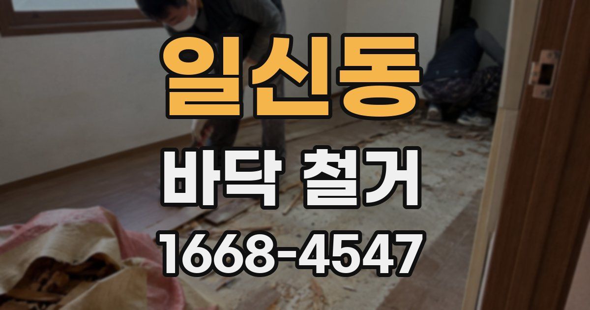 일신동 바닥 철거