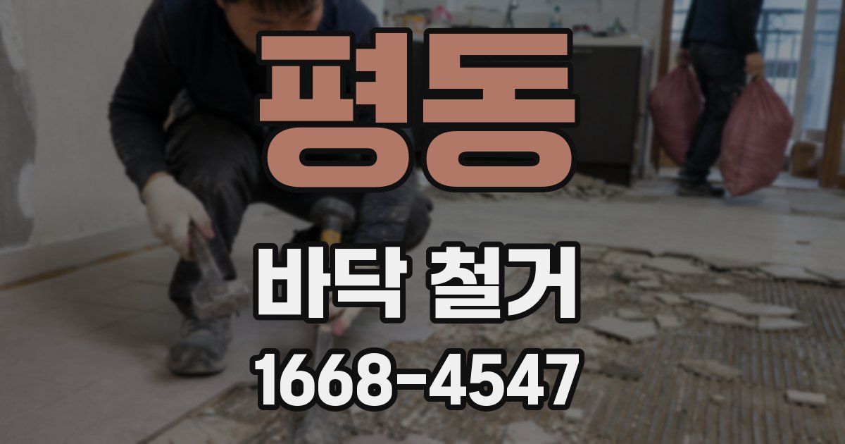 평동 바닥 철거