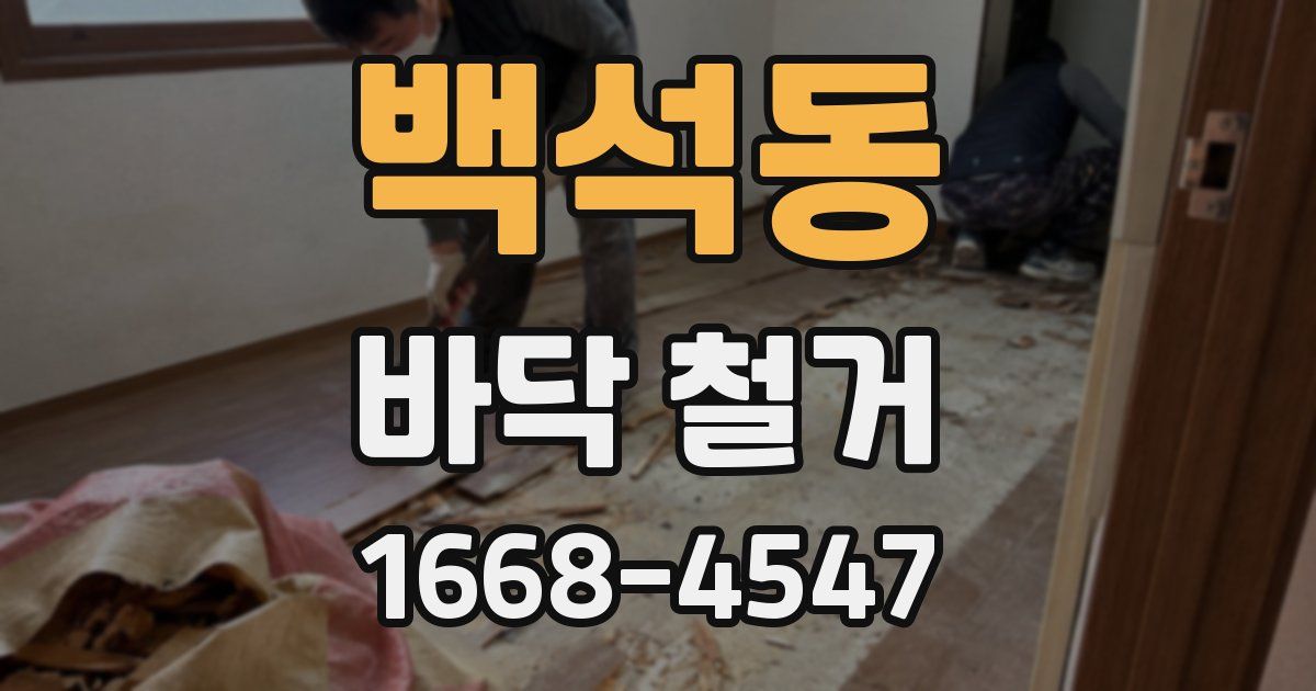 백석동 바닥 철거