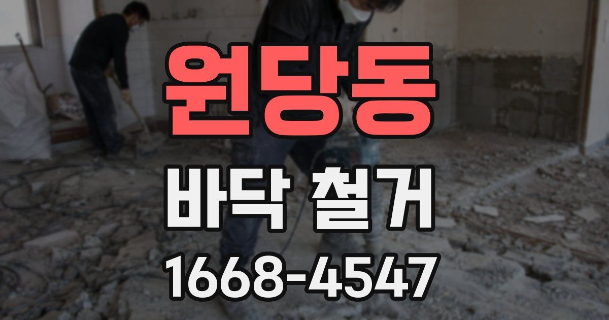 원당동 바닥 철거