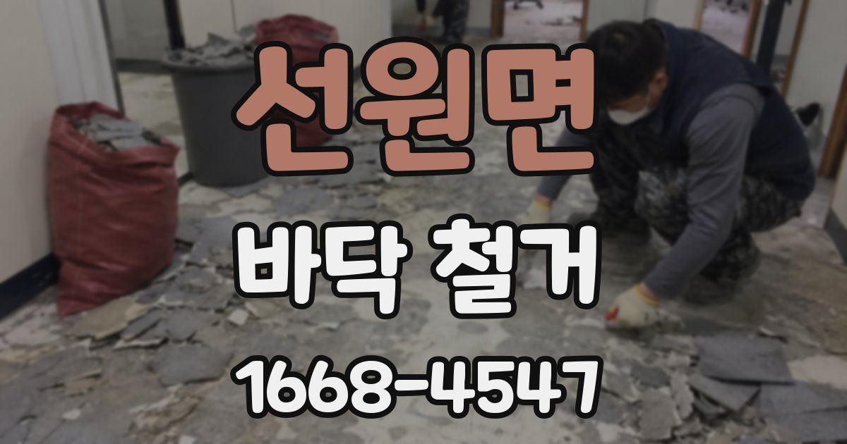 선원면 바닥 철거