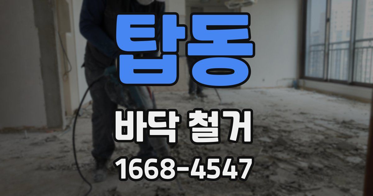 탑동 바닥 철거