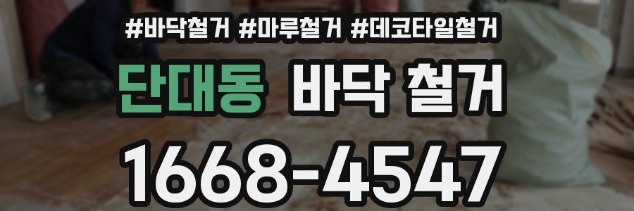 단대동 바닥 철거