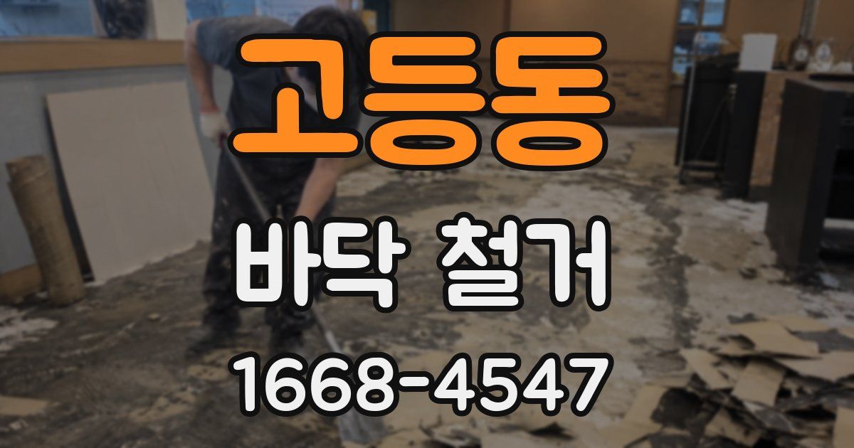 고등동 바닥 철거