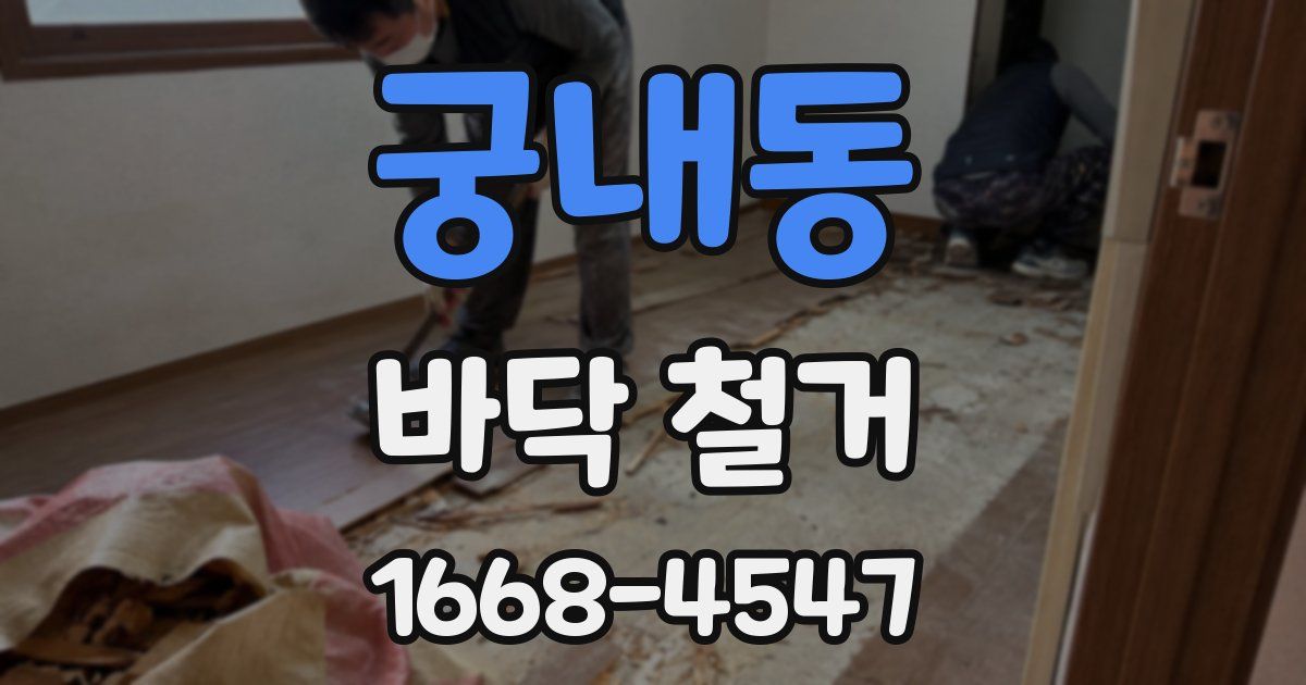 궁내동 바닥 철거