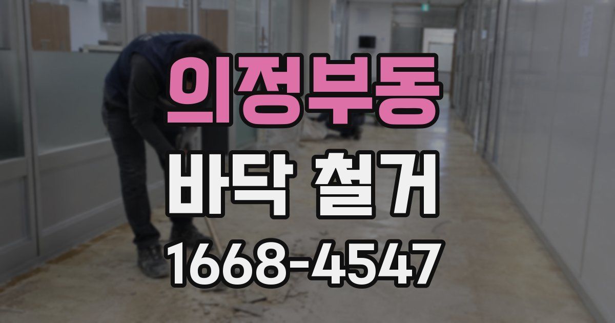 의정부동 바닥 철거