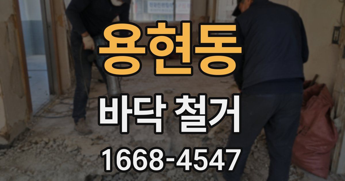 용현동 바닥 철거