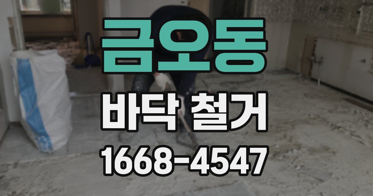 금오동 바닥 철거