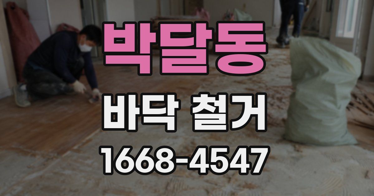 박달동 바닥 철거