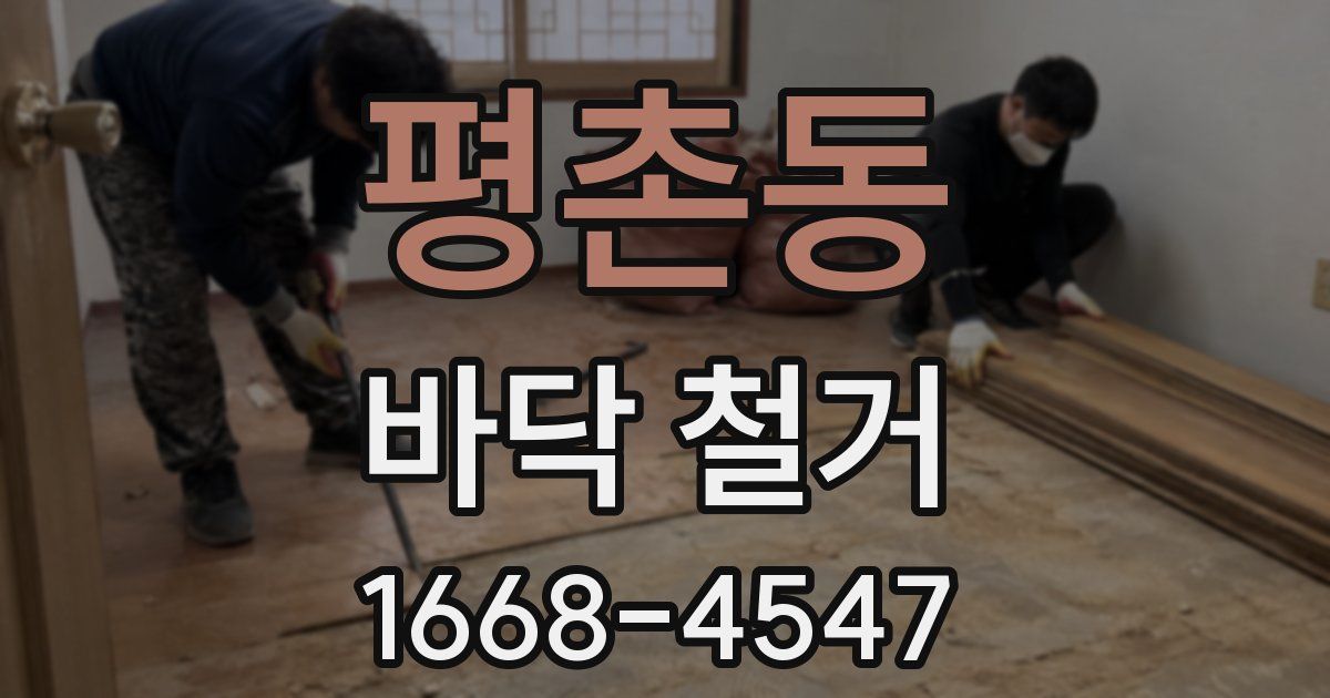 평촌동 바닥 철거