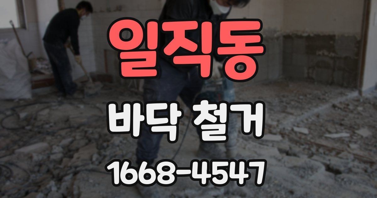 일직동 바닥 철거
