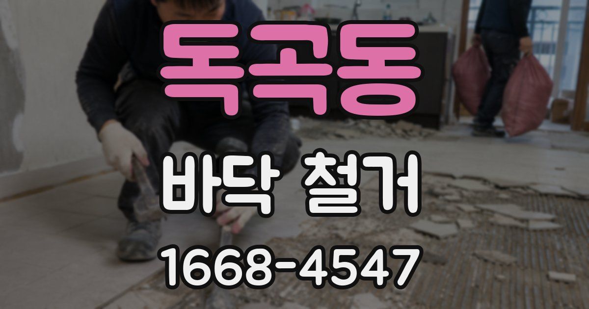 독곡동 바닥 철거