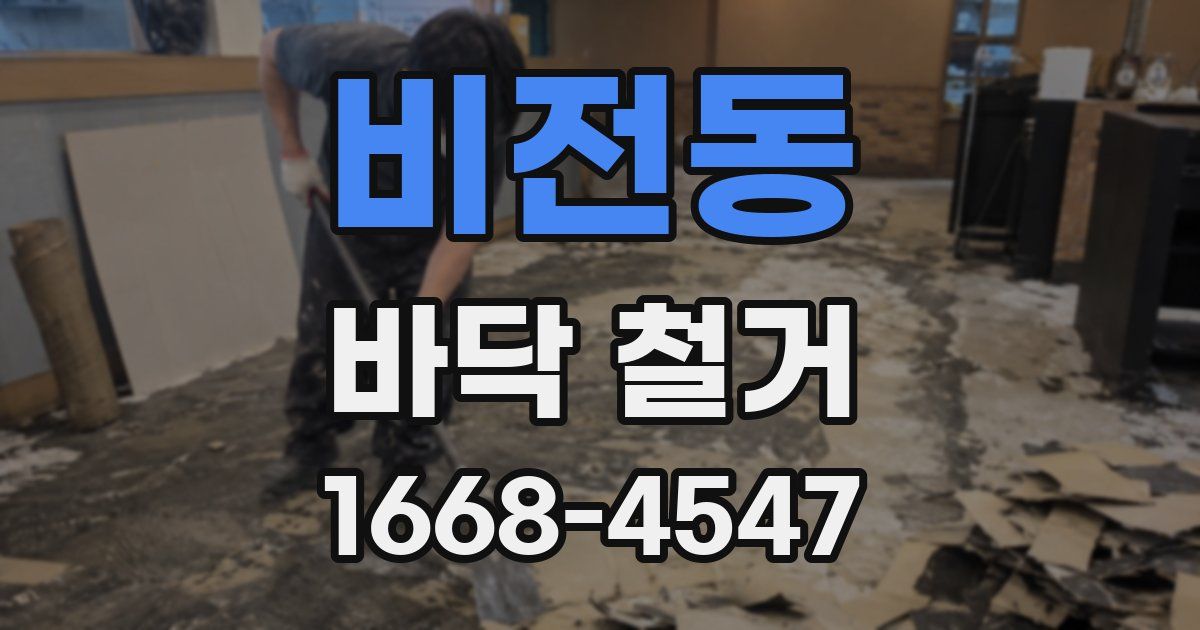 비전동 바닥 철거