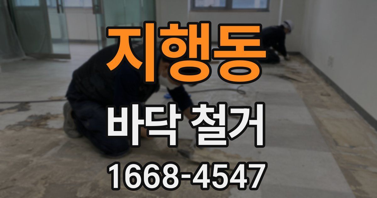 지행동 바닥 철거