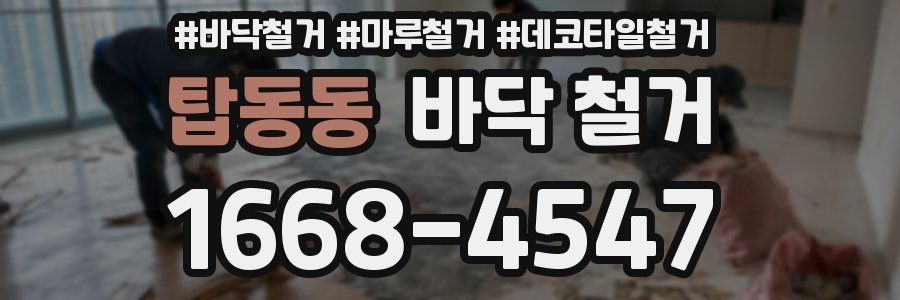 탑동동 바닥 철거