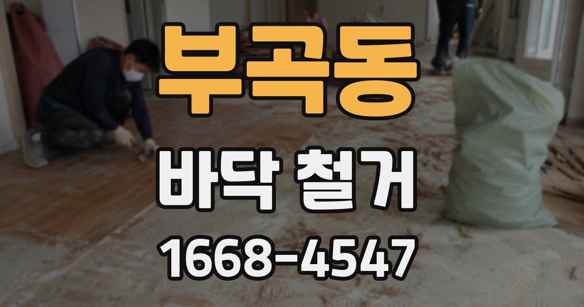 부곡동 바닥 철거