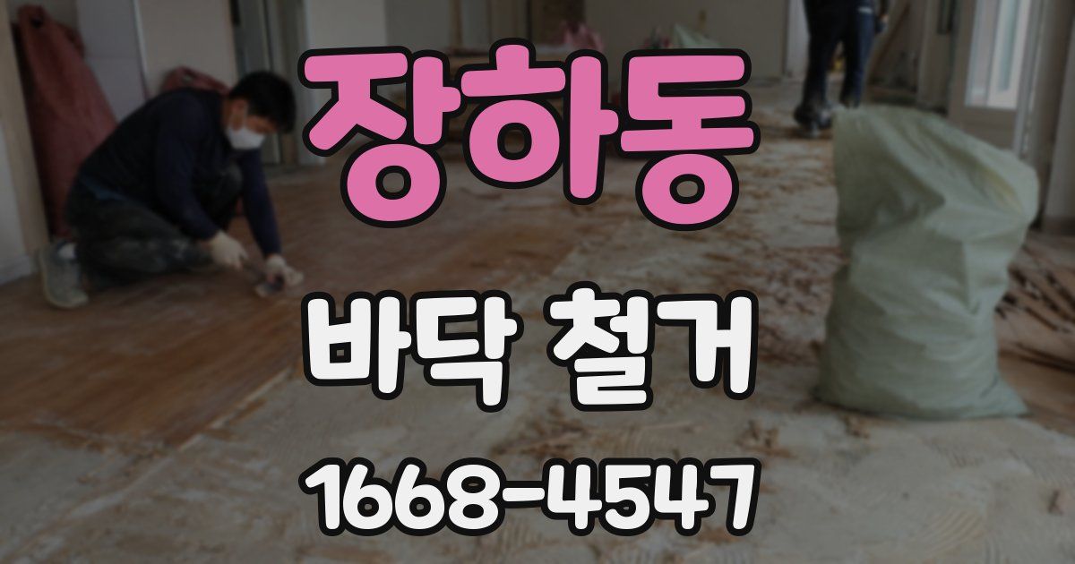 장하동 바닥 철거