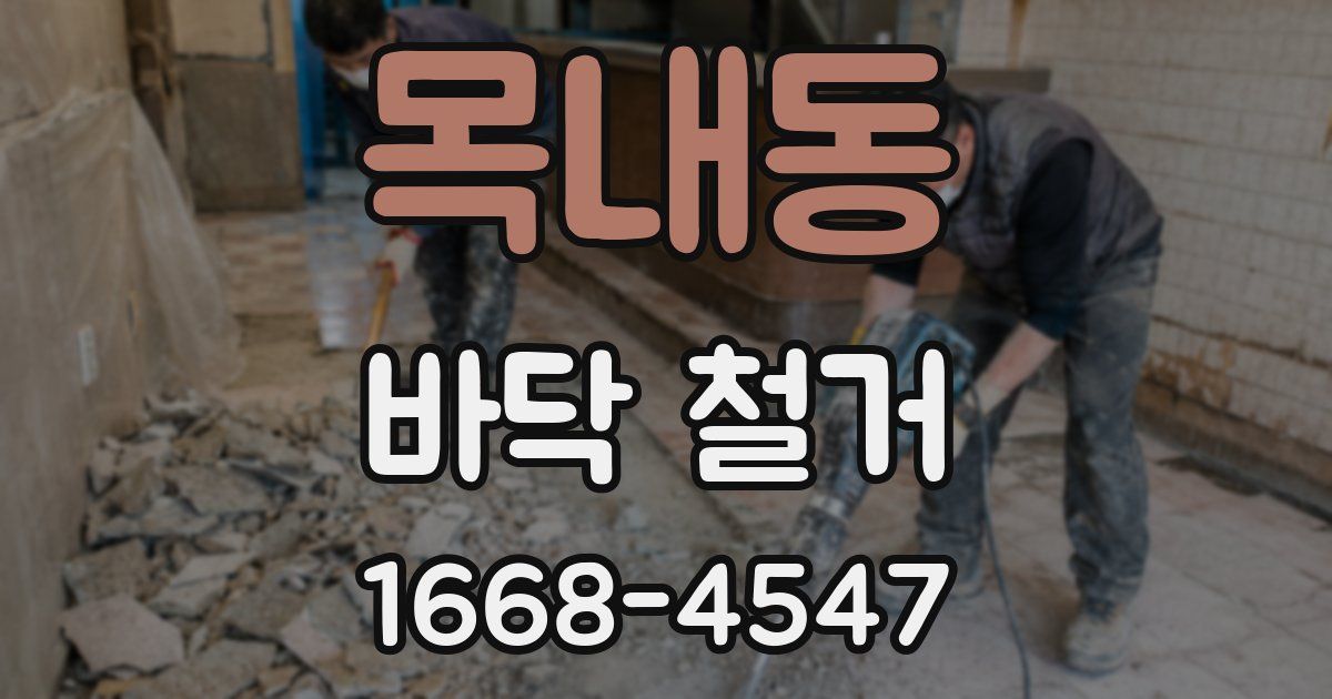 목내동 바닥 철거