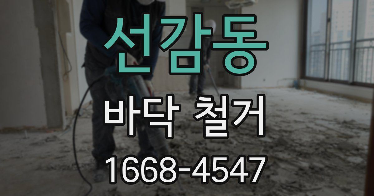 선감동 바닥 철거