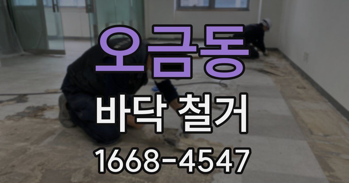 오금동 바닥 철거