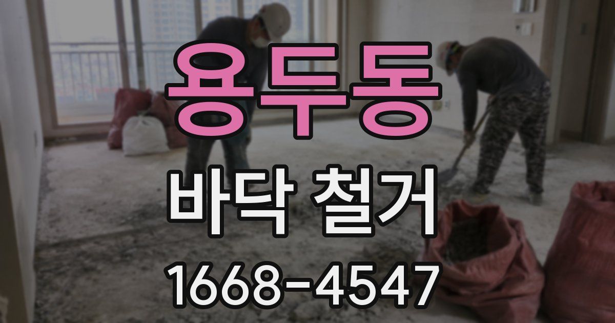 용두동 바닥 철거