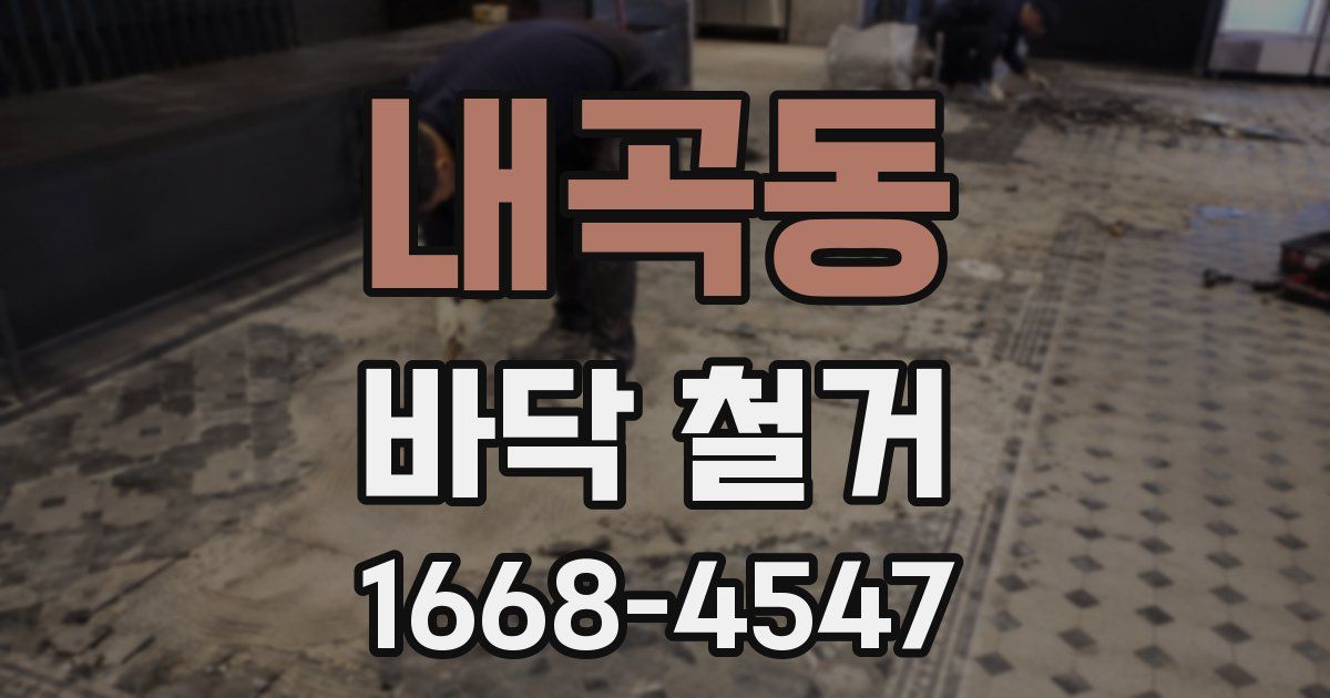 내곡동 바닥 철거