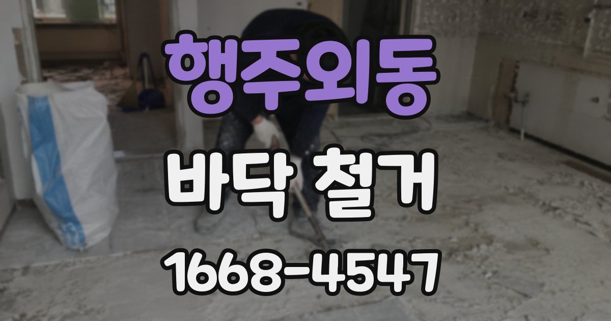 행주외동 바닥 철거