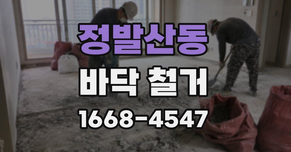 정발산동 바닥 철거