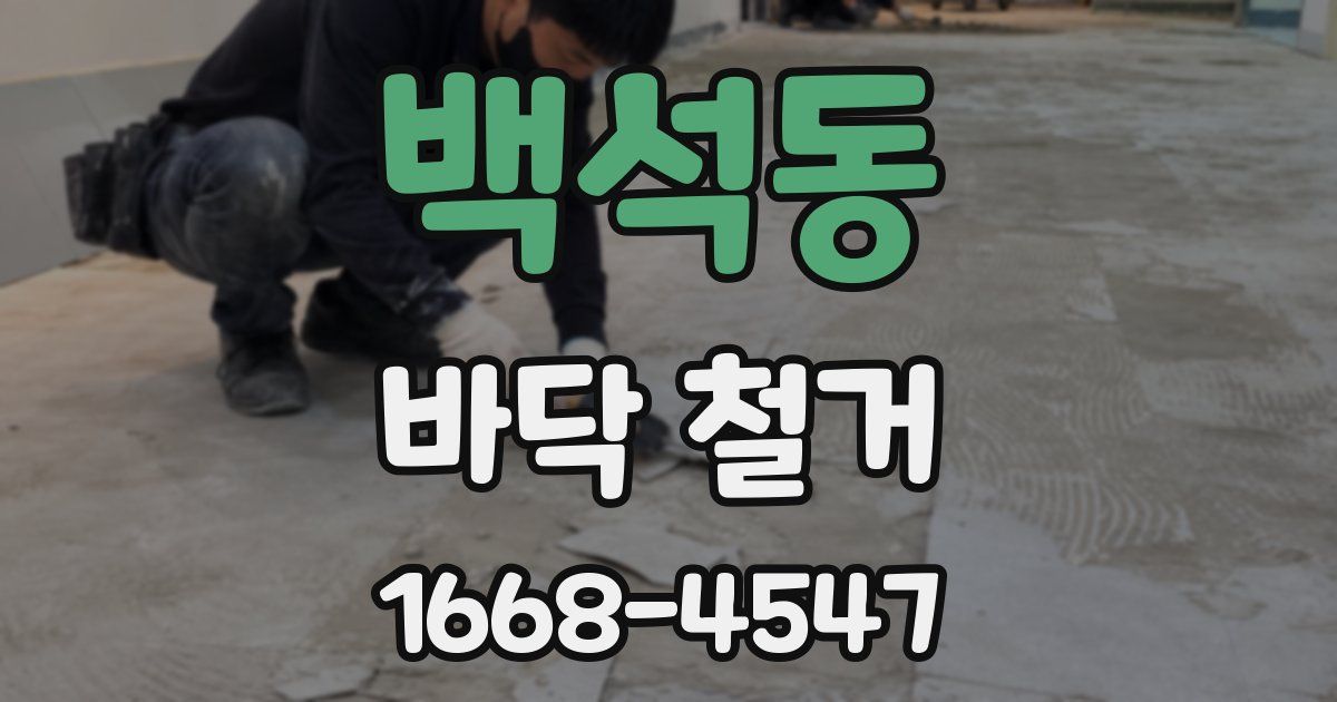백석동 바닥 철거